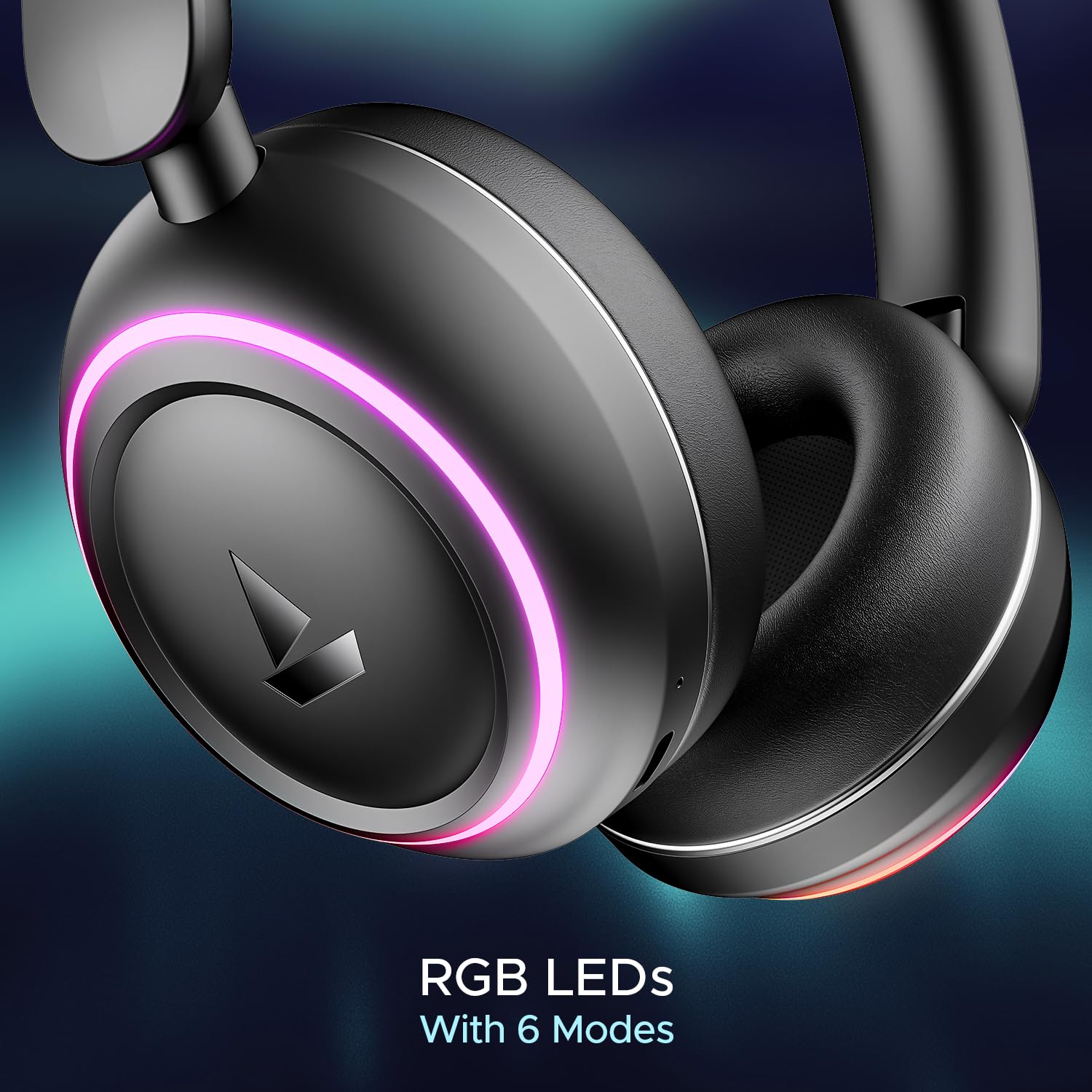 boAt Rockerz 480 W/RGB LEDs Bluetooth Over Ear Headphones